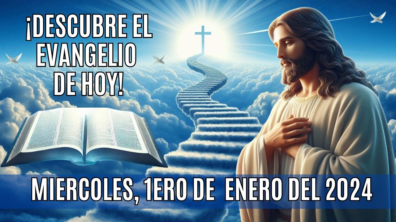 🙏✨¡Descubre el Evangelio de HOY! Miércoles, 1ero de Enero del 2024 ✨🙏