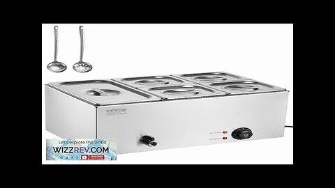 VEVOR Commercial Electric Food Warmer 5-Pan Countertop Buffet 15.3QT Bain Marie Review