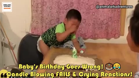 Baby's Birthday Goes Wrong! 🎂😂 Candle Blowing FAILS & Crying Reactions!