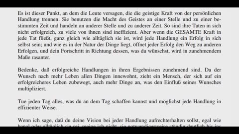 SolayasErkenntnisse - Wallace D Wattles - 12 - Effizientes Handeln