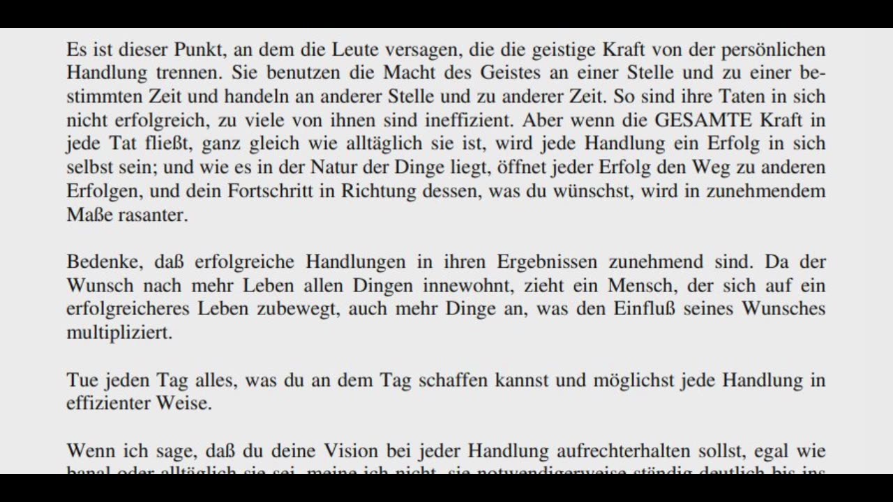 SolayasErkenntnisse - Wallace D Wattles - 12 - Effizientes Handeln