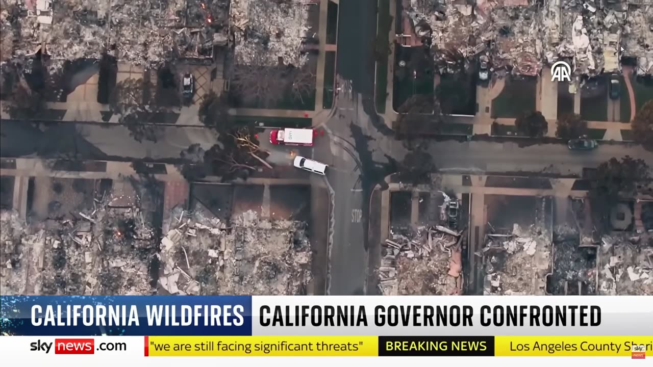 Gavin Newsom confronted by one of his residents whose house he helped burn down.