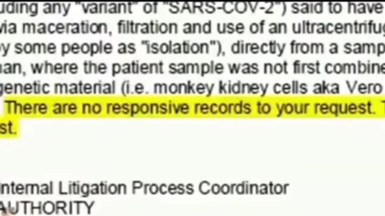They didn't isolate the virus...