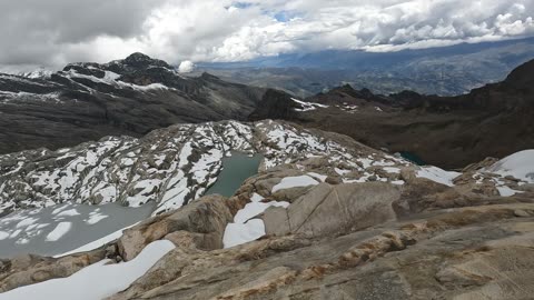 View from above in Vallunaraju (Huaraz, Peru)