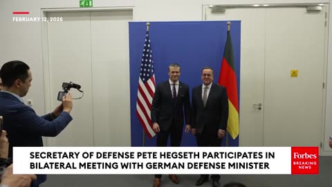 Secretary of Defense Pete Hegseth Meets With German Defense Minister, Ignores Reporter's Question