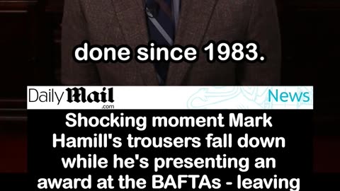 Mark Hamill's Pants Fall Down at BAFTA Awards Show