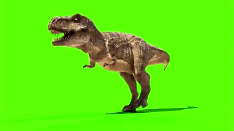T-Rex Chase Green screen Jurassic world Dominion - with sound