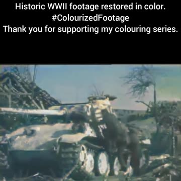 British Tank Crew Tests Panther 1945 WWII Colourized Footage #WWIIHistory
