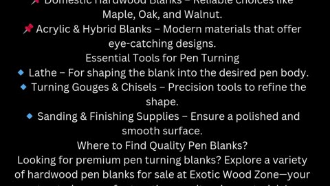 Pen Blanks: The Perfect Choice for Woodturners