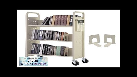 VEVOR Book Cart 330 lbs Library Cart 31.1" x 15.2" x 49.2" Review