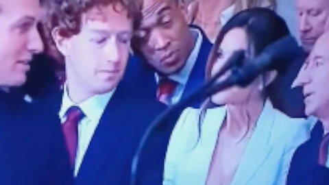 Zuckerberg Caught Peeping Jeff Bezos' Wife’s Cleavage at Inauguration