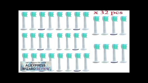 32pcs HX6014 Toothbrush brush Head for phil Sonicare HX3 HX6 HX9 Series Review