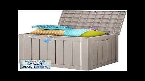 VEVOR Deck Box 31 Gallon Outdoor Storage Box 22.1" x 17.1" x Review