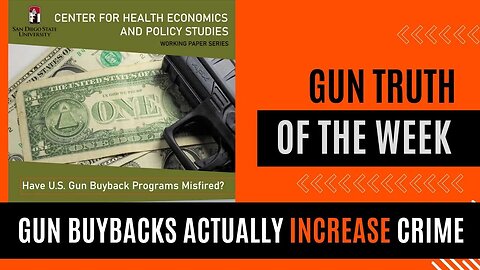 Gun Buy Backs Show Increase in Crime Rates