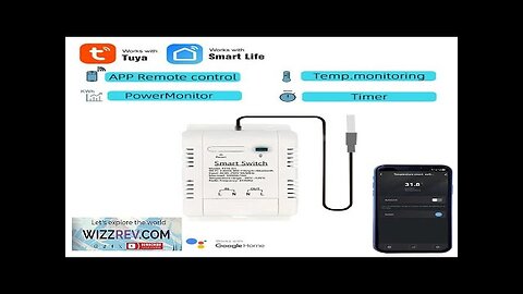 20A Smart WiFi Temperature Humidity Monitoring Switch TYTHE-D1 with Remote Control Real-Time Review