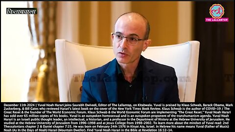 Yuval Noah Harari | "The Easiest to People to Manipulate Are Those Who Have a Strong Belief In Free Will." + "I Stand At the Door & Knock, If Any Man Hear My Voice, I Will Come In to Him & Will Sup With Him." - Revelation 3:20