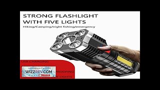 5LED High Power Led Flashlights Rechargeable Camping Spotlight with Side Light 3 Review