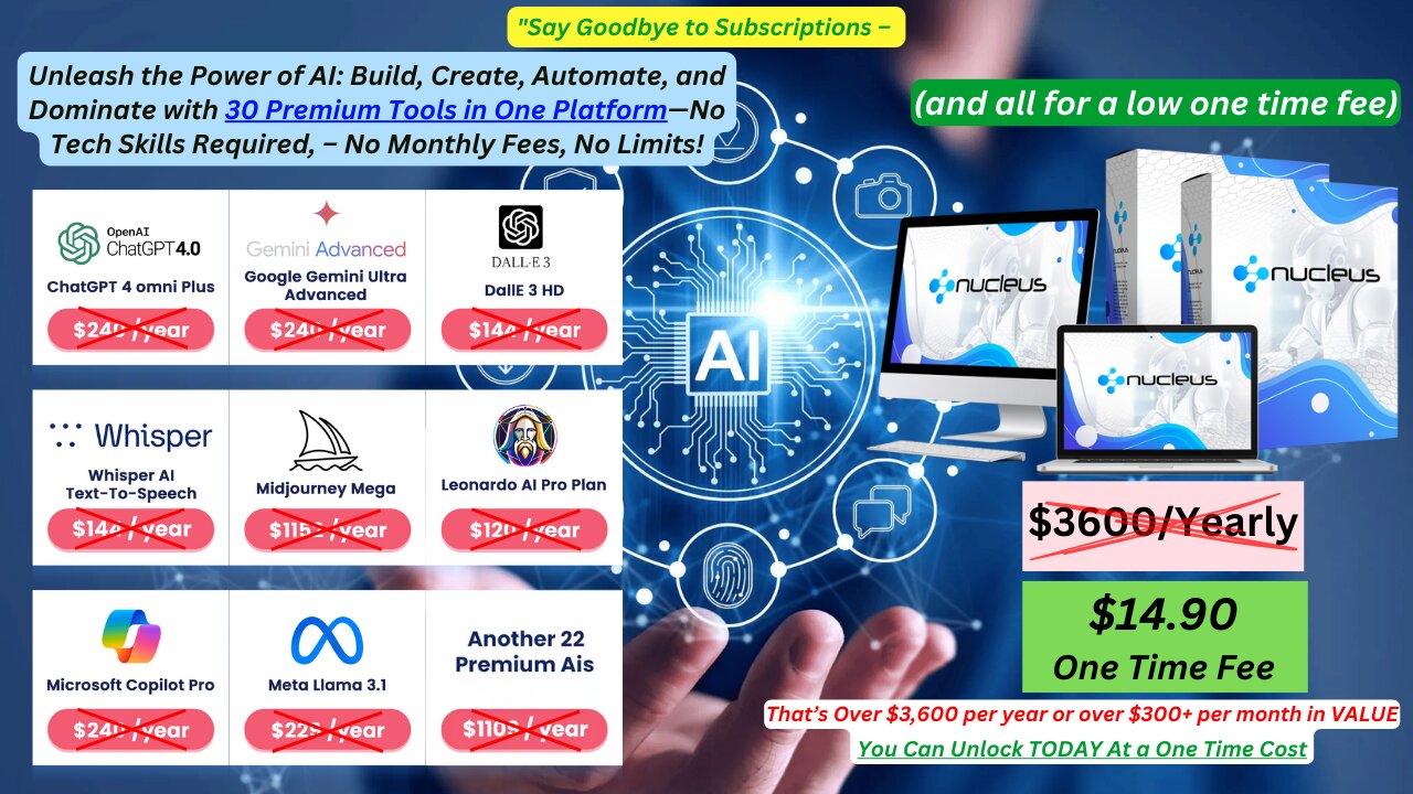 Lifetime Access to 30 Premium AIs – No Fees, No Limits! All-in-One Dashboard for a One-Time Price!