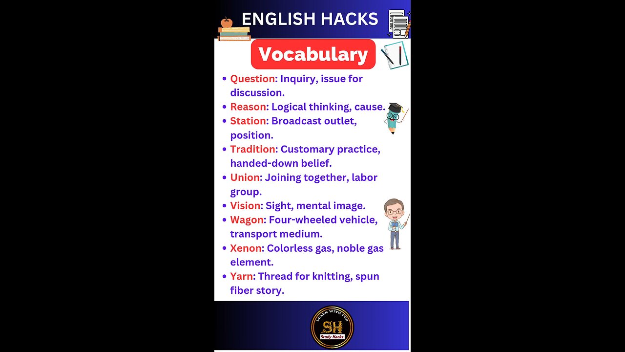 Daily use Important vocabulary words for exam 2024 39 #studyhacks123 #vocabulary #english #shorts