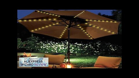 104 LED Garden Umbrella Light Outdoor Waterproof IP67 AA Battery/Solar Powered Lamp Review