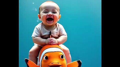 Beautiful baby & fish 🐠 trending video