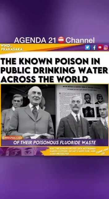 THE KNOWN POISON IN PUBLIC DRINKING WATER ACROSS THE WORLD