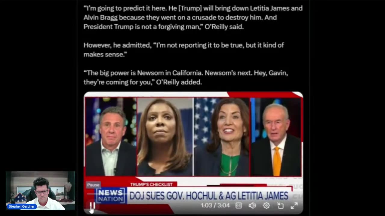 Trump will TAKE DOWN Letitia James says Bill O'Reilly |Trump's Plan To REMOVE James! - 2/14/25