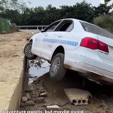 Watch how this skilled driver manages to pass this obstacle.hd