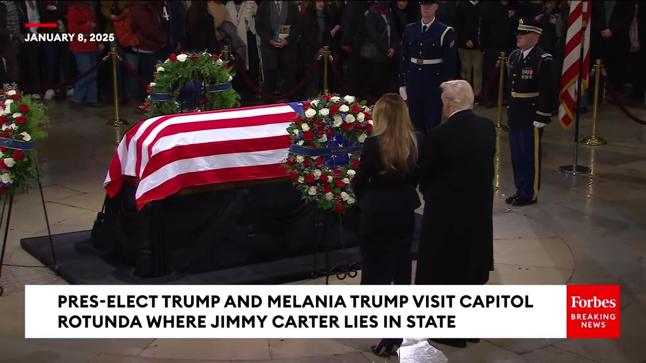 President Trump & former First Lady Melania Trump arrive on Capitol Hill.