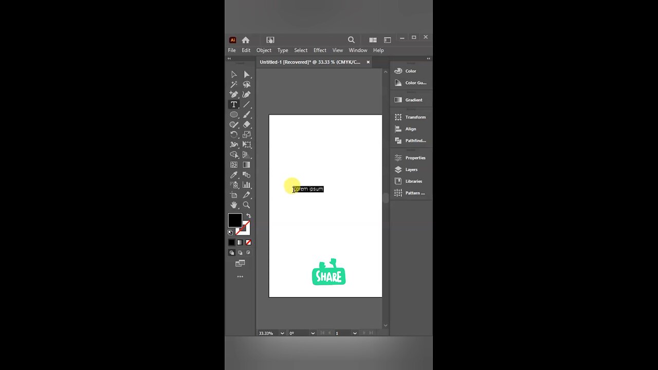 Wrap Text Creatively in Illustrator: A How-To! #ytshorts #shorts #viralshort