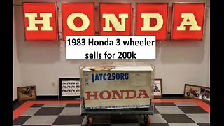 1986 Honda 3 wheeler in crate sells for 200k