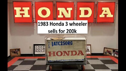 1986 Honda 3 wheeler in crate sells for 200k