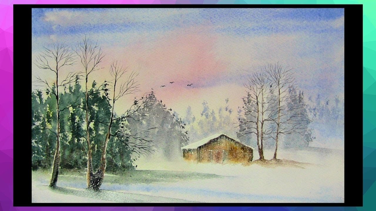 PAINTING WINTER SNOW SCENES IN WATERCOLOR