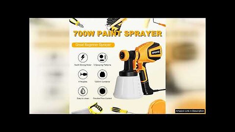 VONFORN Paint Sprayer, 700W HVLP Spray Gun with Cleaning & Blowing Joints, Review