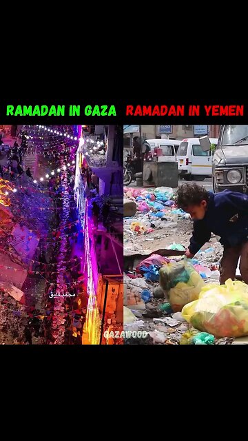 Celebrating Ramadan - Gaza vs Yemen. Where is there Famine? Where are the "Poor Yemens" protests?