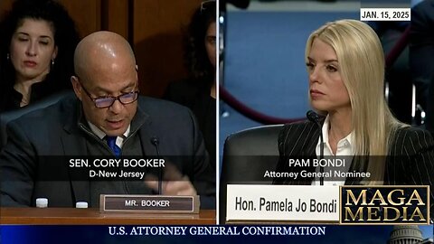 Senator Cory Booker at Pam Bondi AG confirmation hearing * Jan. 15, 2025