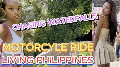 🇵🇭LET'S GO CHASING WATERFALLS! HANGING BRIDGES & MOTORCYCLE ISLAND RIDE! PHILIPPINES LIVING OFF GRID