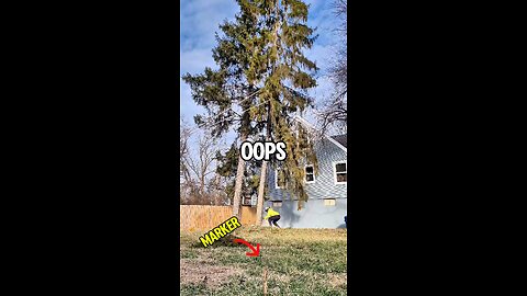 Dropping a Tree Near a House – Almost Nailed It!