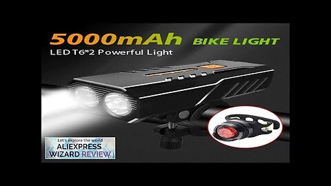 5000 mAh Bicycle Light Front Set Headlight Lantern For Bike Flashlight Rechargeable Review