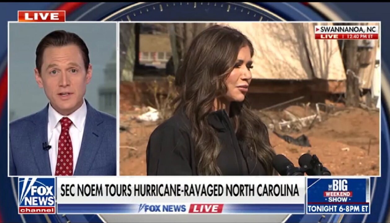 SEC NOEM TOURS HURRICANE-RAVAGED NC