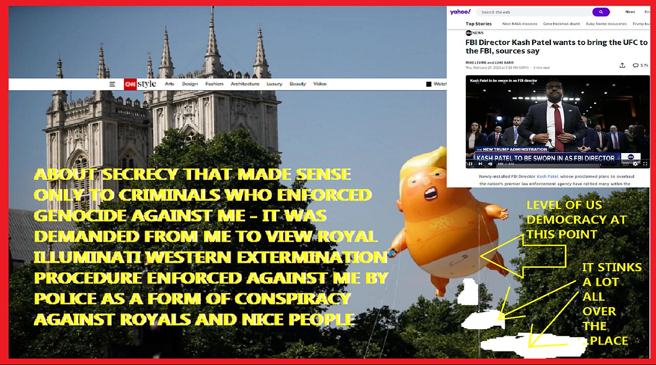 IT WAS DEMANDED FROM ME TO VIEW ROYAL ILLUMINATI EXTERMINATION PROCEDURE AS A CONSPIRACY