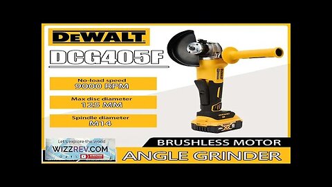 Dewalt DCG405 125mm flat head angle grinder 18V lithium battery brushless tools Review