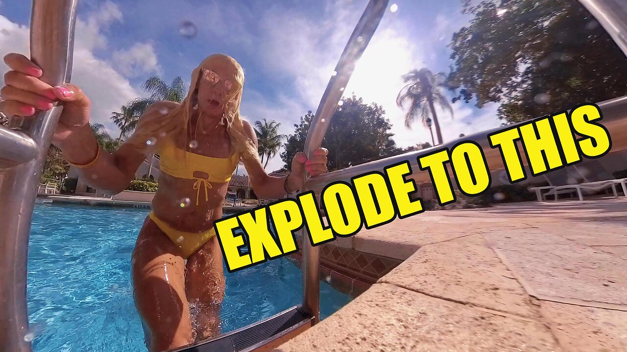 Sexy Bikini Girl Explodes Underwater