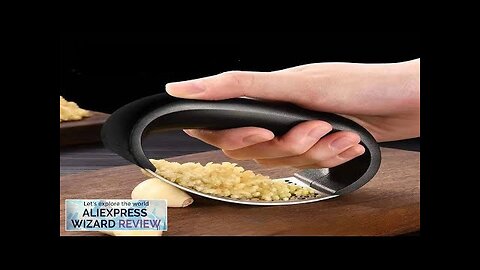 Stainless Steel Garlic Press Crusher Manual Garlic Mincer Chopping Garlic Tool Fruit Review