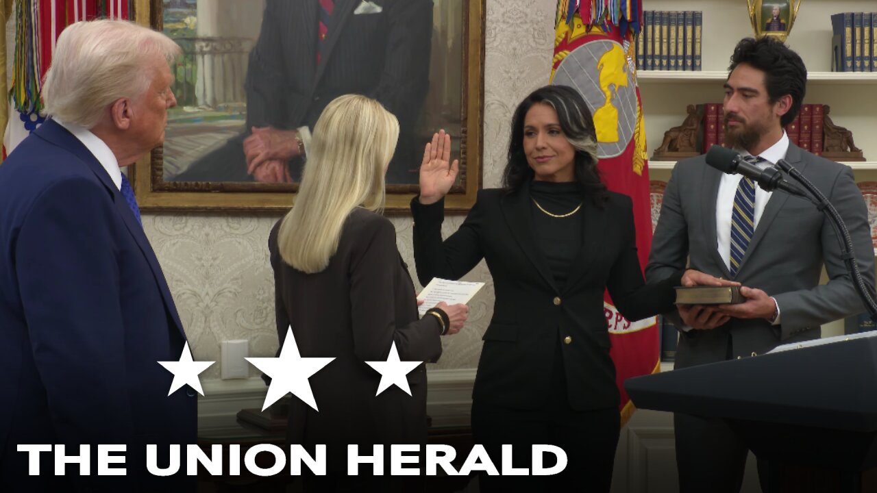 President Trump Participates in a Swearing In Ceremony for Tulsi Gabbard as DNI