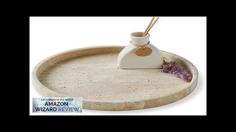 Travertine Marble Vanity Tray Round Ottoman Tray Minimalist Modern Decorative & Fruit Review