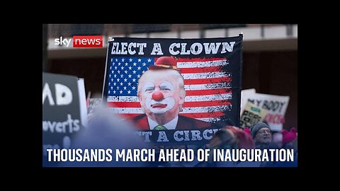 Thousands march in Washington DC ahead of Donald Trump's inauguration