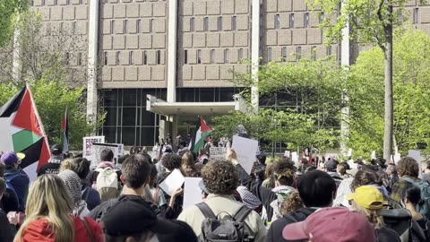 CUNY faculty members at anti-Israel protest