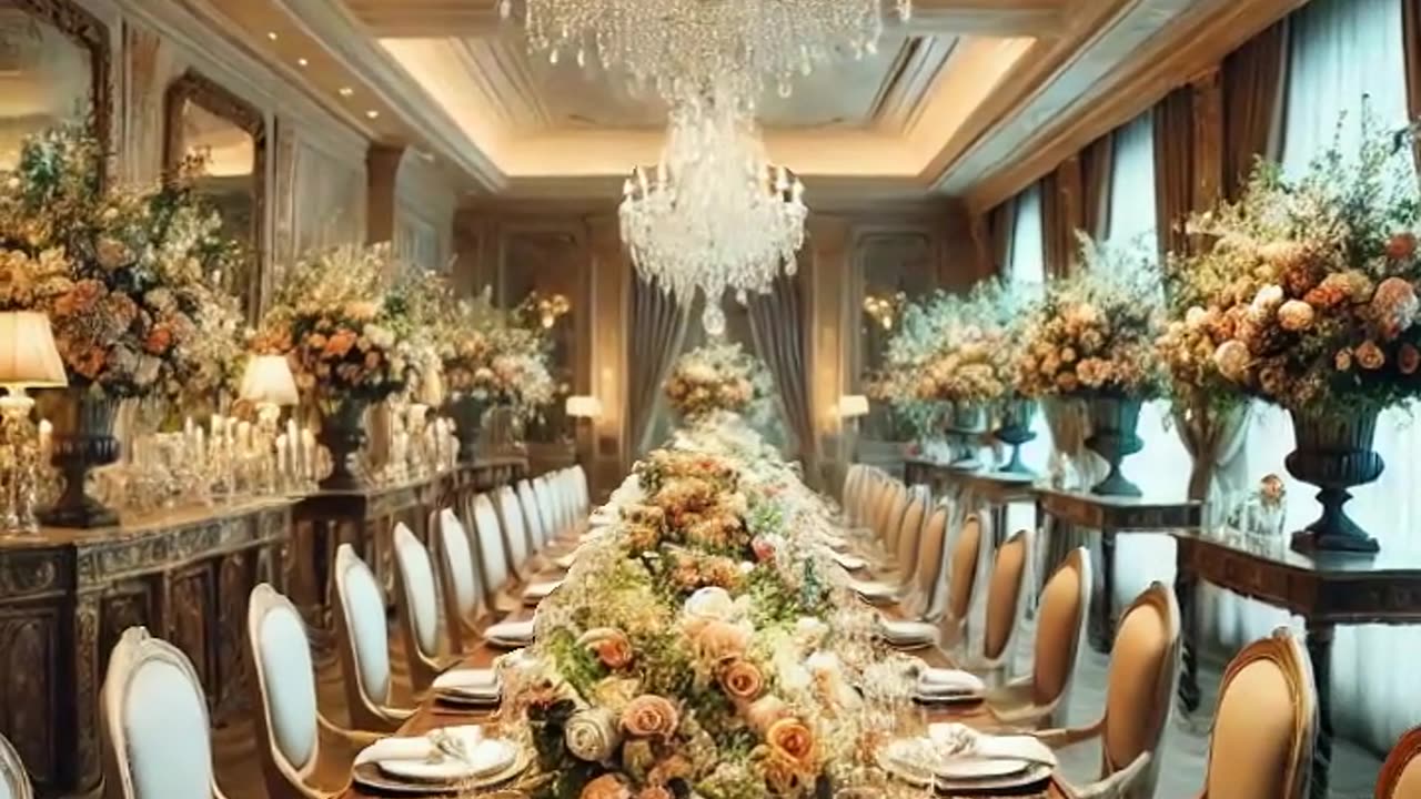 A luxury dining room