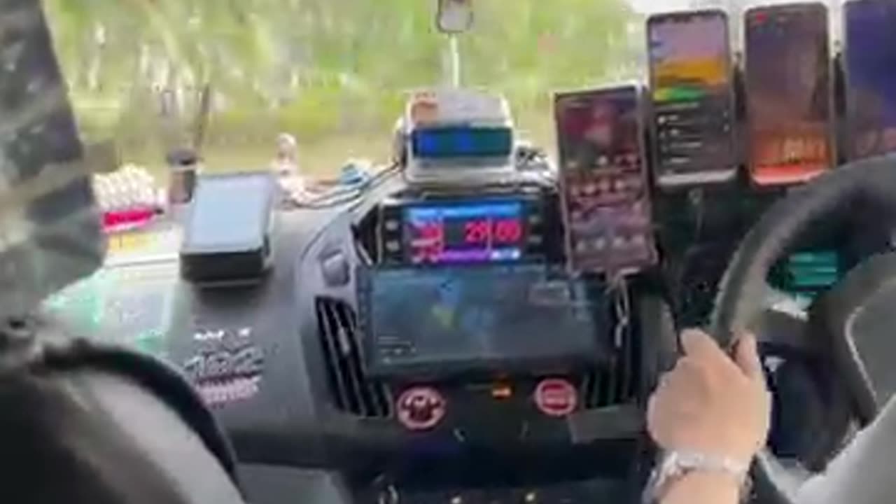 Taxi Driver Has a Lot Going On